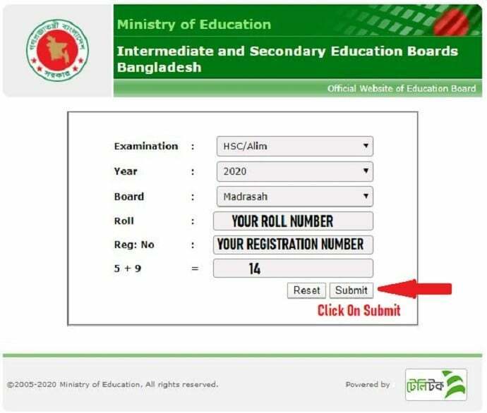 Alim Result - First Method educationboardresults.gov.bd