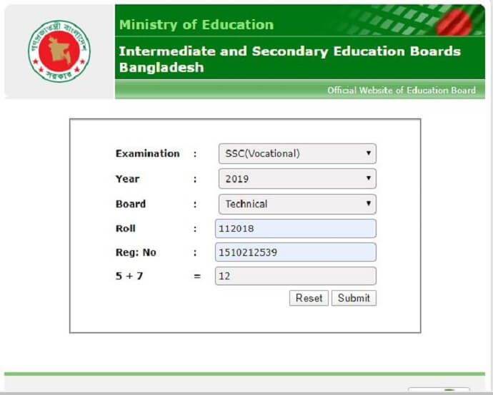 SSC Vocational Result Technical Education Board From educationboardresults.gov.bd - Mr. BD Guide