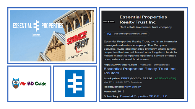 Essential Properties Realty Trust REITs Company Info - Mr. BD Guide