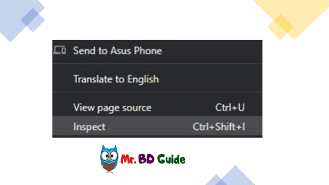 How to Open Inspect Element Option - Mr. BD Guide