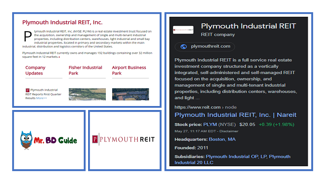 Plymouth Industrial REIT REITs Company Info - Mr. BD Guide