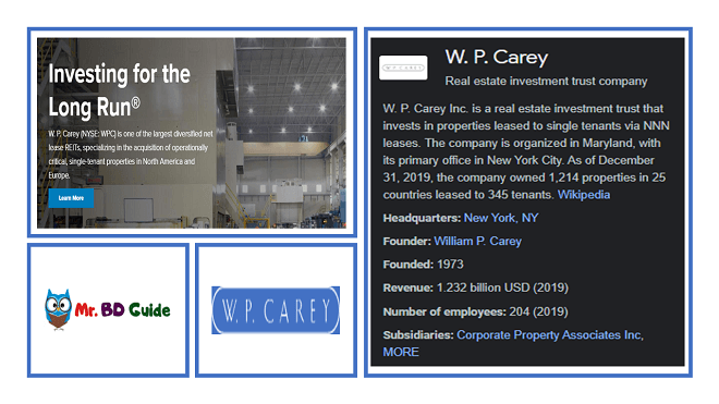 W. P. Carey REITs Company Info - Mr. BD Guide