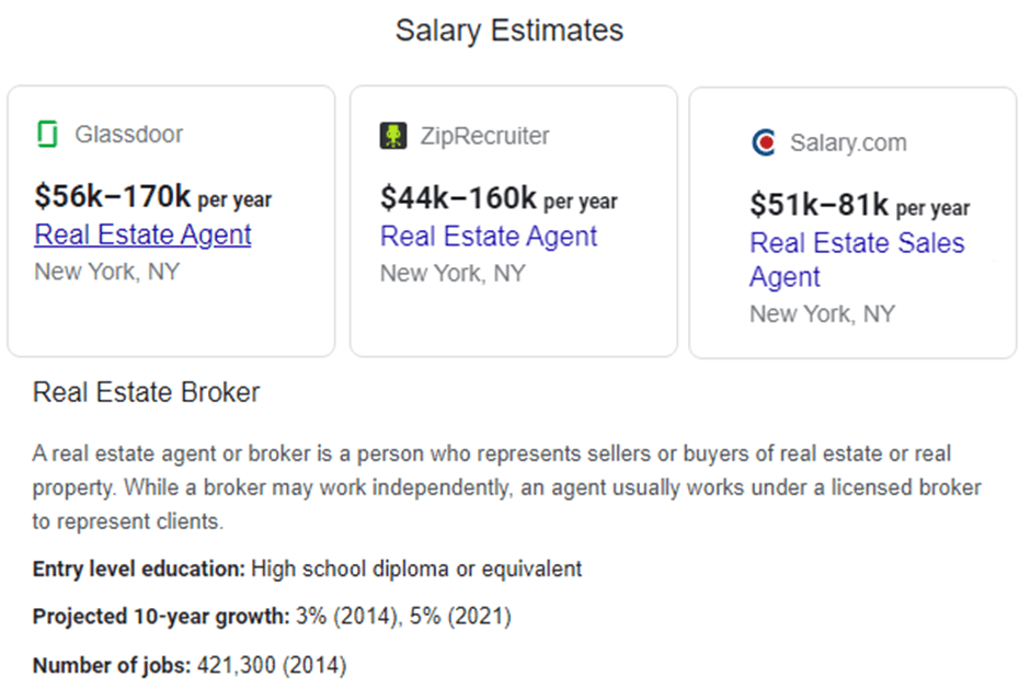 How Much Does a Real Estate Agent Make in New York City?