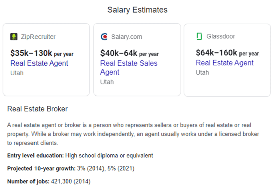 How Much Does a Real Estate Agent Make in Utah?
